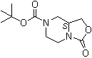 (8aS)-Tetrahydro-3-oxo-3H-oxazolo[3,4-a]pyrazine-7(1H)-carboxylic acid 1,1-dimethylethyl ester molecular structure (CAS 958635-18-2)