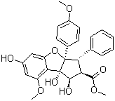Silvestrol aglycone molecular structure (CAS 960365-65-5)