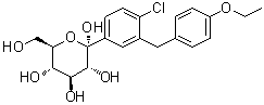 1-C-[4-氯-3-[(4-乙氧基苯基)甲基]苯基]-alpha-D-吡喃葡萄糖分子结构 (CAS 960404-86-8)