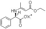 Potassium (R)-[(3-ethoxy-1-methyl-3-oxoprop-1-enyl)amino]phenylacetate molecular structure (CAS 961-69-3)