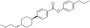 4-Propylphenyl 4'-trans-butylcyclohexylbenzoate molecular structure (CAS 96155-68-9)