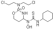 N-[2-[Bis(2-chloroethyl)amino]tetrahydro-2-oxido-2H-1,3,2-oxazaphosphorin-4-yl]-N'-cyclohexyl-N-hydroxythiourea molecular structure (CAS 97139-53-2)