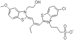 Red sensitizing dye SR9# molecular structure (CAS 97558-30-0)
