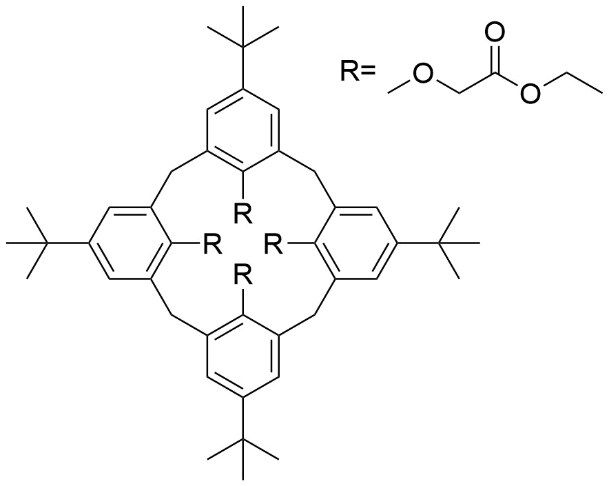 4-tert-Butylcalix[4]arene-tetraacetic acid tetraethyl ester molecular structure (CAS 97600-39-0)