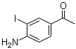 structure of CAS# 97776-06-2, 4'-Amino-3'-iodoacetophenone;1-(4-Amino-3-iodophenyl)ethanone; 4-Acetyl-2-iodoaniline