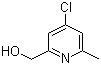 (4-Chloro-6-methyl-2-pyridinyl)methanol molecular structure (CAS 98280-32-1)
