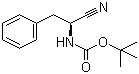 structure of CAS# 99281-90-0, (S)-N-Boc-phenylalaninenitrile;tert-Butyl (S)-1-cyano-2-phenylethylcarbamate