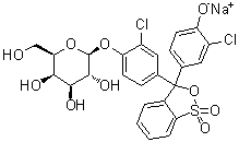 Chlorophenol Red beta-D-galactopyranoside molecular structure (CAS 99792-50-4)